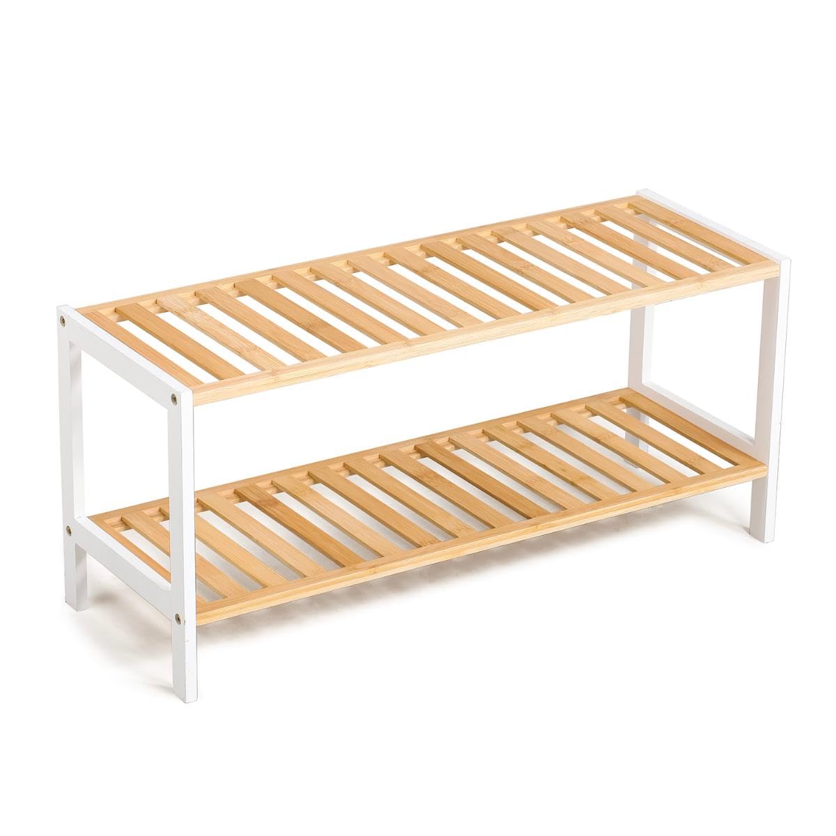 Meuble à chaussures en bambou VINTHERA petit rangement compact 69cm