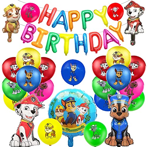 Decoration Anniversaire Pat Dog Patrouille,Dog Ballons Décoration,Decoration Anniversaire Pat Patrouille Ballons,pour Enfants Anniversaire Décoration Cadeaux Birthday Party