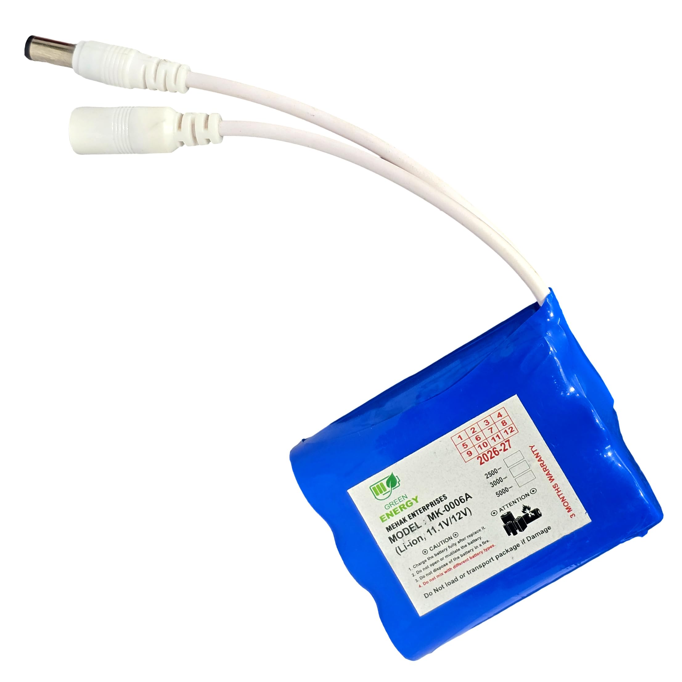 Digital Craft 12V 2.5A 2600mAh Li Ion Lithium Rechargeable Battery for Power Bank Bluetooth Speaker IoT Devices Industrial Applications Long Life High Performance Pack-image-48