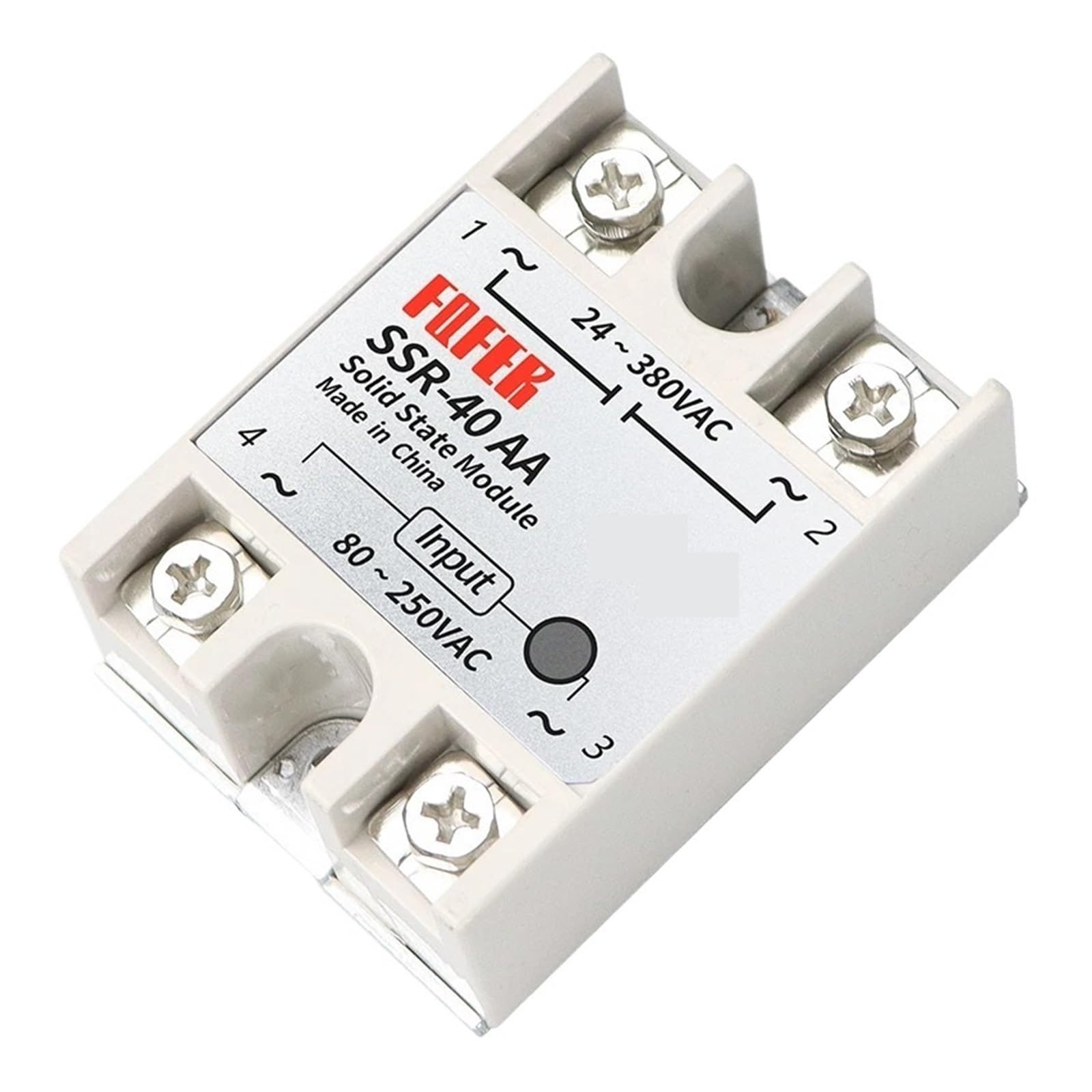 Relais statique monophasé SSR-10AA commutation silencieuse entrée 220V