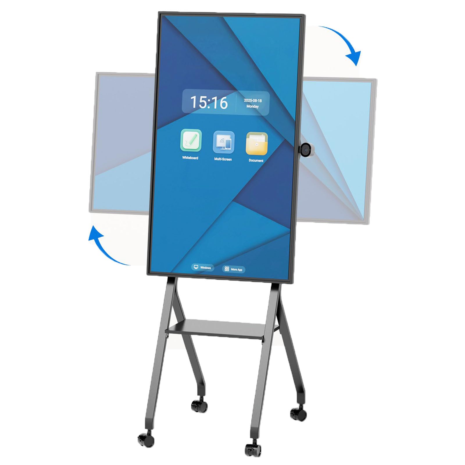 TIBURN Flip Board 55 S2 Smart Board 4K UHD Smart Whiteboard with TIBURN HQ Eyes S2 Auto Framing