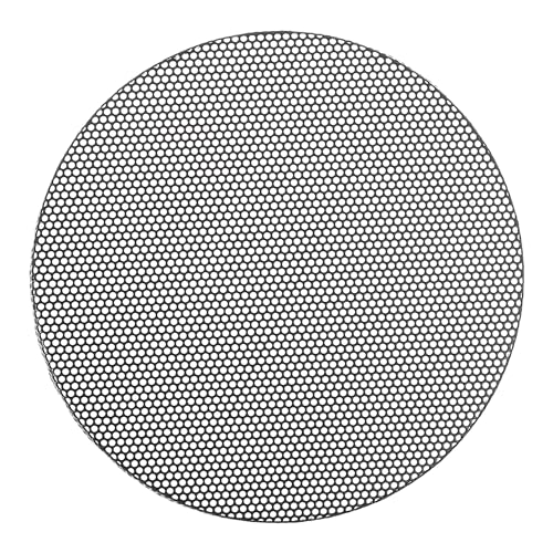 ACROPIX ユニバーサル3.5"スピーカーグリルメッシュ オーディオサブウーファー用 100x6.5mm フレームなし ブラッ ク - 1個入り