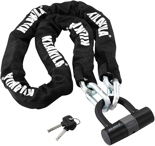 Cerradura de cadena de seguridad Cerradura de bicicleta resistente Cerradura de bicicleta de 0.394 in Cerradura de bicicleta Cerradura de disco con