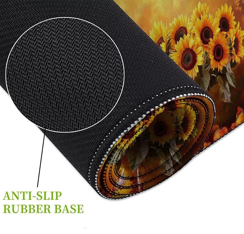 Tapis de souris bureau au motif tournesol pour PC et portable