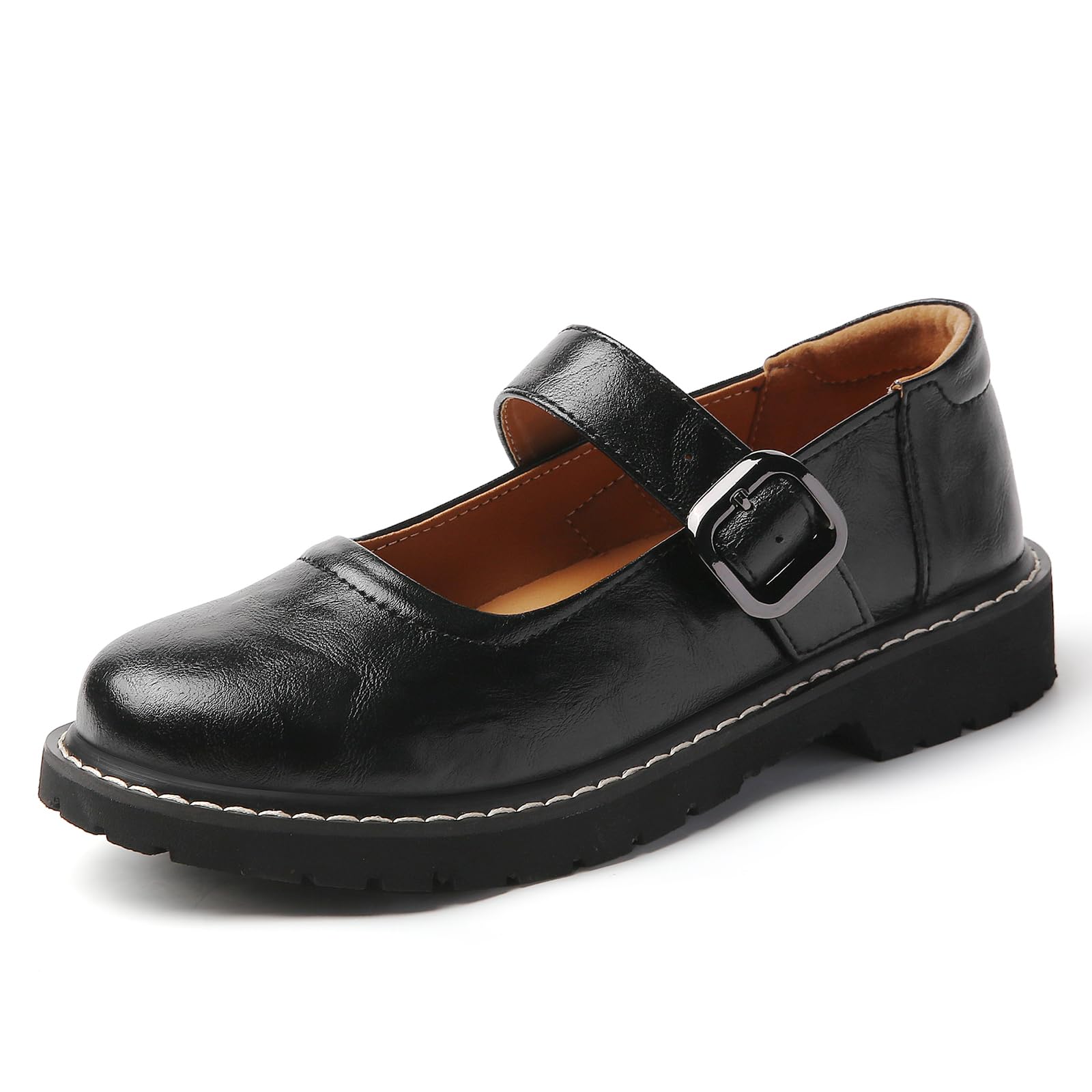 Mary Jane Shoes Women Platform Non-Slip Classics Round Toe Ankle Strap Comfort Casual Oxford Dress Work Mary Jane Flat Shoes-image-29