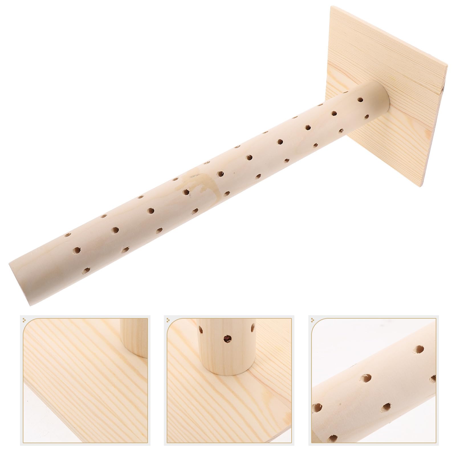 Porta Lecca-lecca in Legno Rotazione a 360° e Fori Rotondi, Supporto Semplice per Esposizione di Lecca-lecca per Feste, Decorativo e Portatile per Tavole Dolci e Halloween