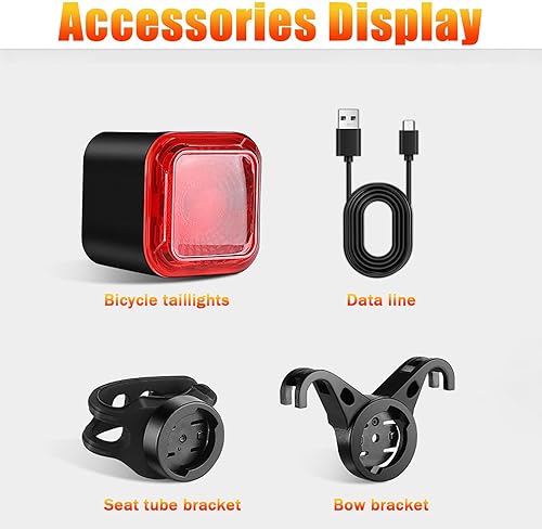 Miniatura 7 de 2025 Upgraded Version Smart Bike Tail Light with Digital Battery Display, 6 Modes Auto Bike Brake Rear Light, Auto Sleep & Motion Activation, IPX6