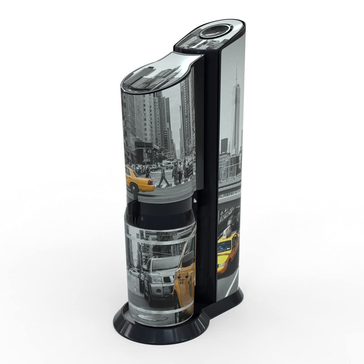 One-Wheel Pellicola autoadesiva adatta per SodaStream Crystal 2.0 | adesivi per spruzzatori d'acqua | design legumi colore grigio | motivo: fagioli