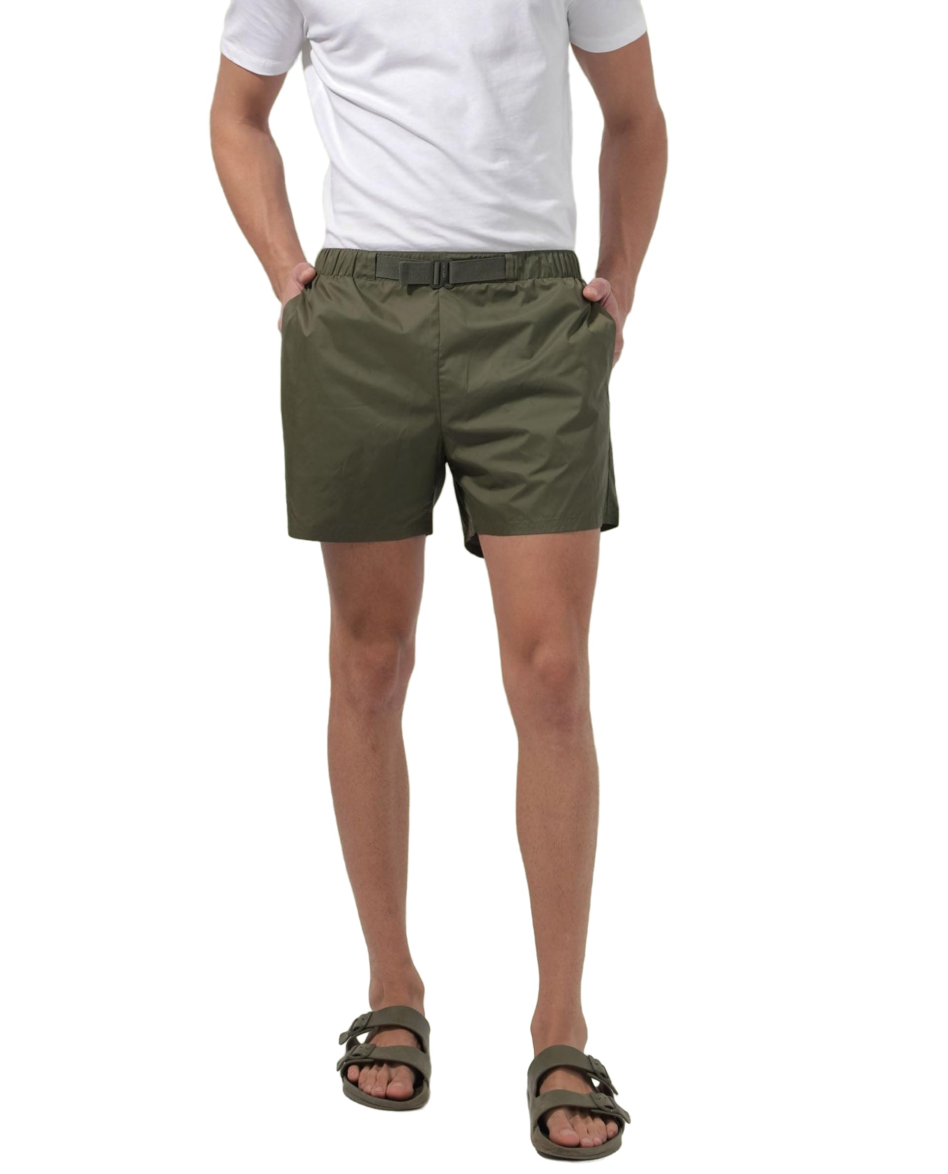 rare rabbit Men's Kort Regular Fit Solid Polyester Mid-Rise Knee Length Short-picture-27