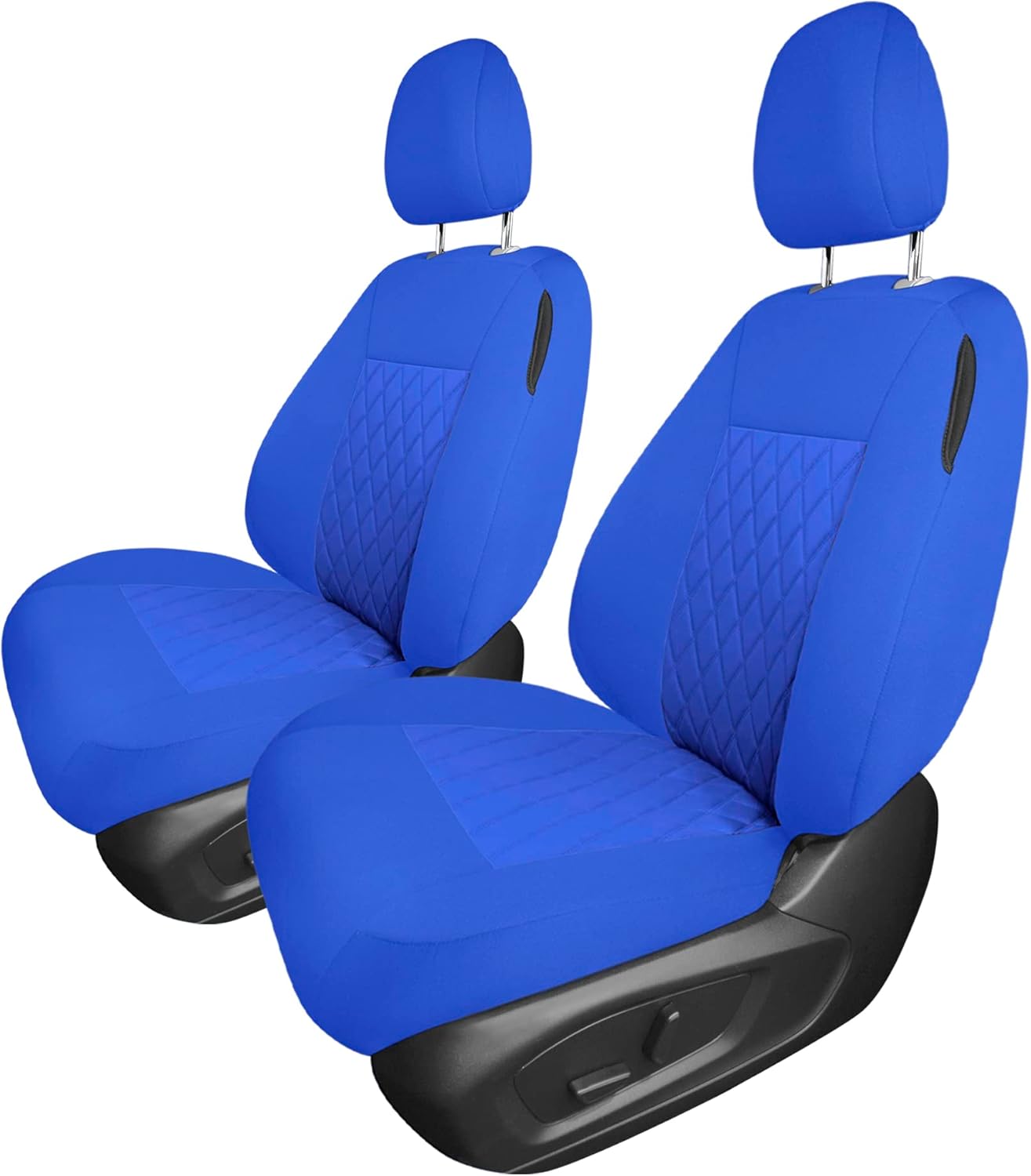 FH Group Custom Fit Car Seat Covers Specifically Made for 2020-2024 Ford Explorer Base, Ultraflex Neoprene Water Resistant Automotive Seat Covers - Front Set Solid Blue