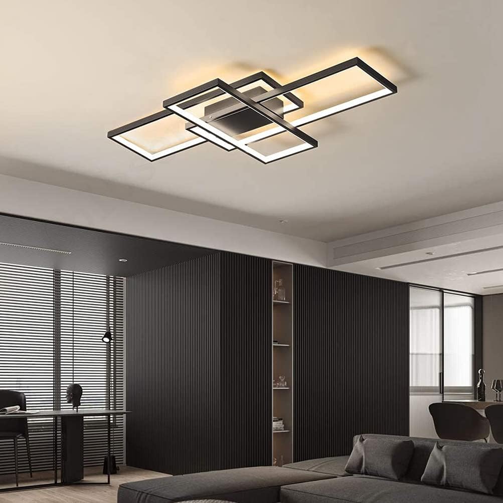 Ledシーリングライト 8 10 畳 60w リモコン付き 無段階調光取付簡単 照明器具おしゃれ シーリングライト天井照明 天井 ダイニング 照明 おしゃれシーリング シャンデリアキッズルーム照明 寝室おしゃれ 天井 間接照明 和風学習 リビング 照明工事不要 ブラック