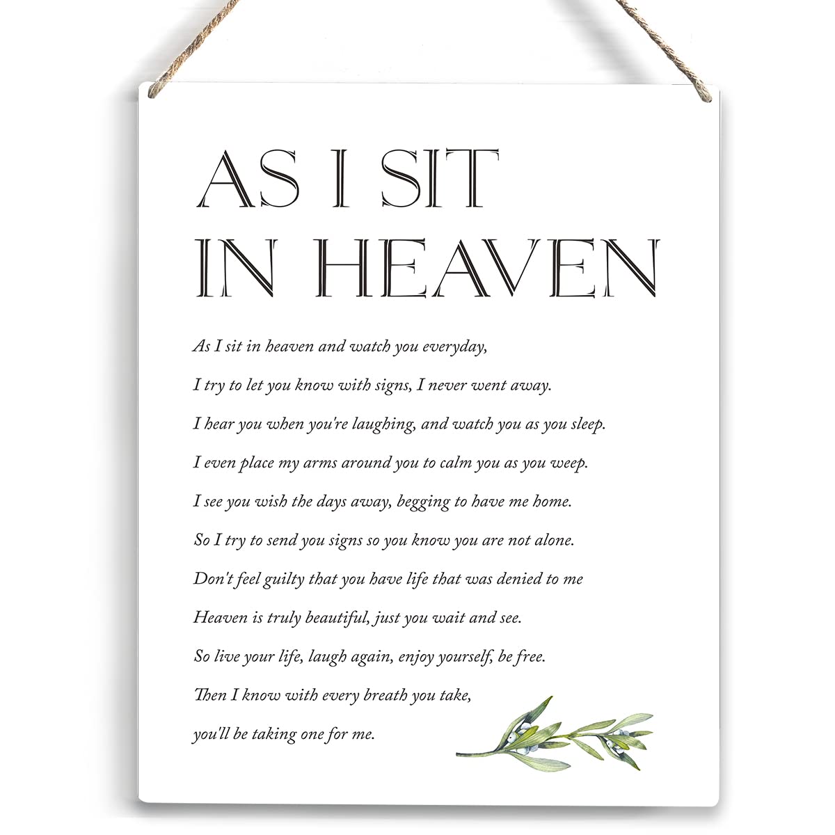 Preeklen Tin Sign 002 As I Sit In Heaven And Watch You Everyday Rustic Christian For Home Wall Art Decoration 6X8 Inch Metal Tin Sign