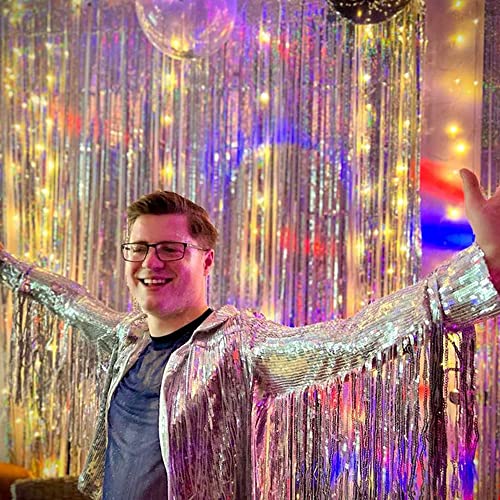 Sequin Fringe Jacket Tinsel Jacket Disco Theme Country Concert Rave Festival Outfits for Women4