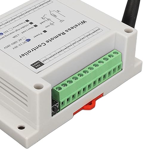 Miniatura 8 de Tablero de relé de canal, relé de 8 canales, 8CH 10A DC 12V-36V Control de lámpara Módulo de relé de interruptor de radio con control remoto para
