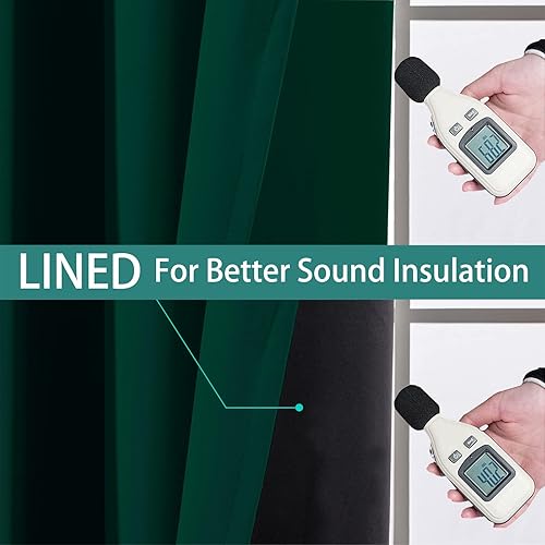 Miniatura 4 de Yakamok Cortinas opacas completas de 63 pulgadas de largo para dormitorio, 2 capas gruesas con ojales en la parte superior, aislamiento térmico,