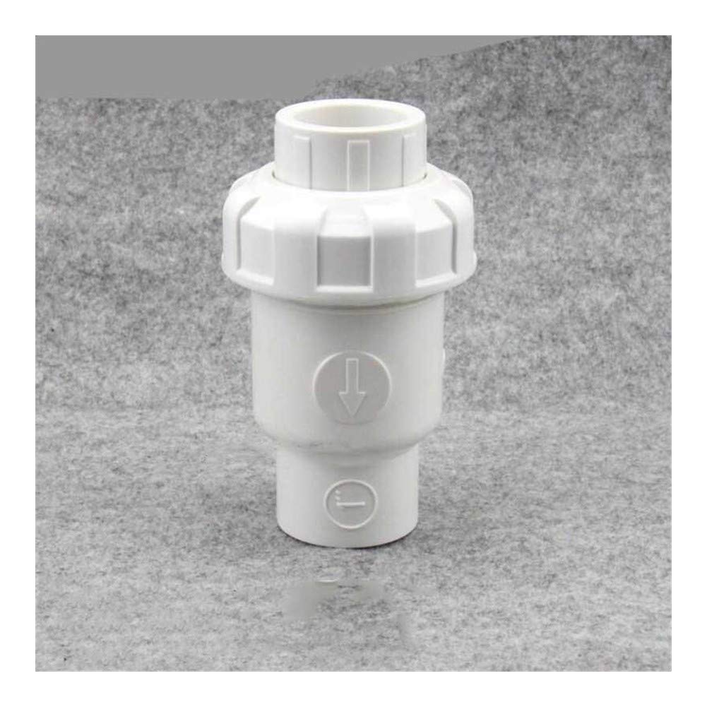 MREVTWNLE Válvulas de retención Válvula unidireccional UPVC 20 mm/25 mm/32 mm Diámetro Interior Válvula de retención Blanca Presión Abierta 0.05 mpa Válvula de retención de plástico(Inner32mm)