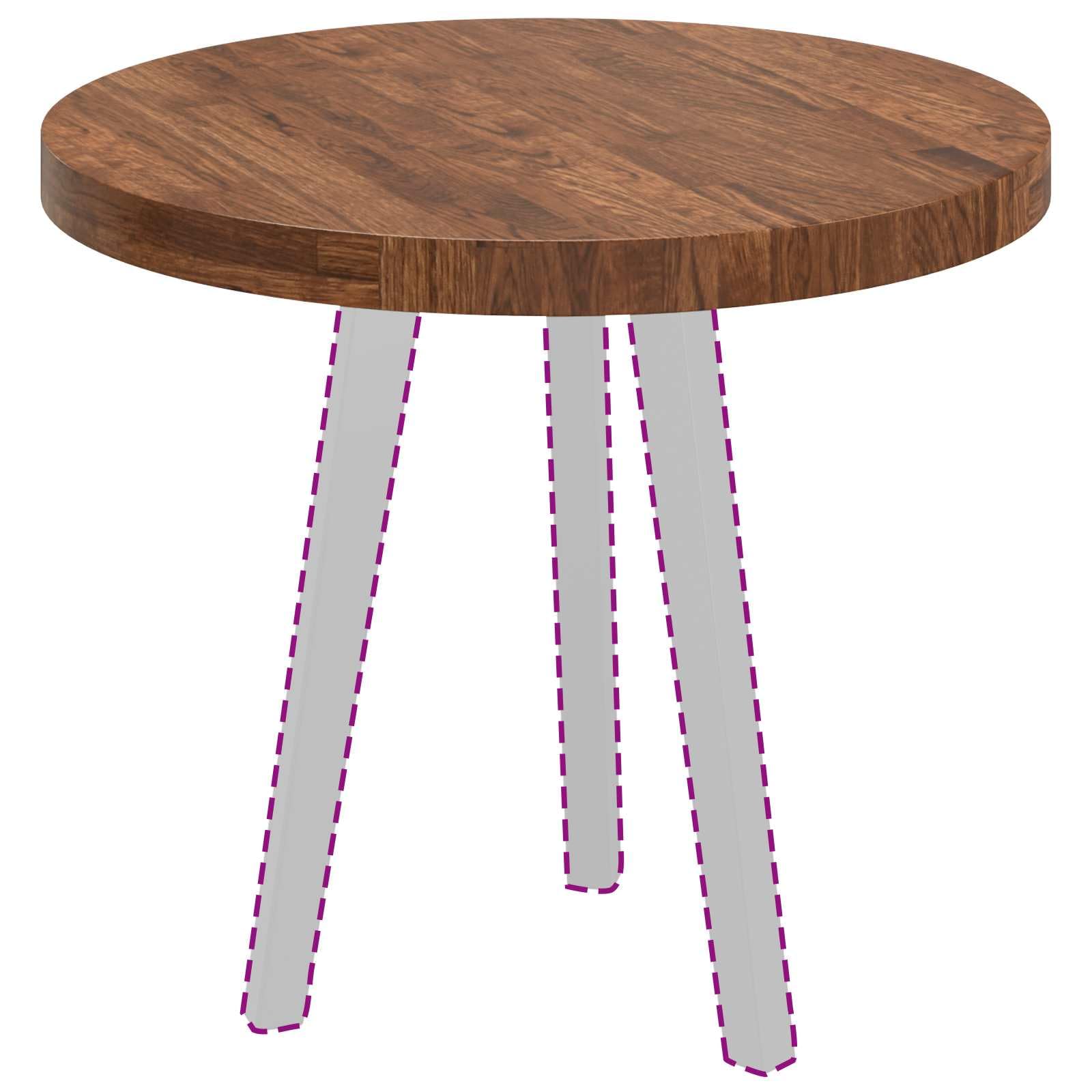 vidaXL Table Top Ø 60 x 4 cm Round Solid Oak Wood Light Brown — image 1