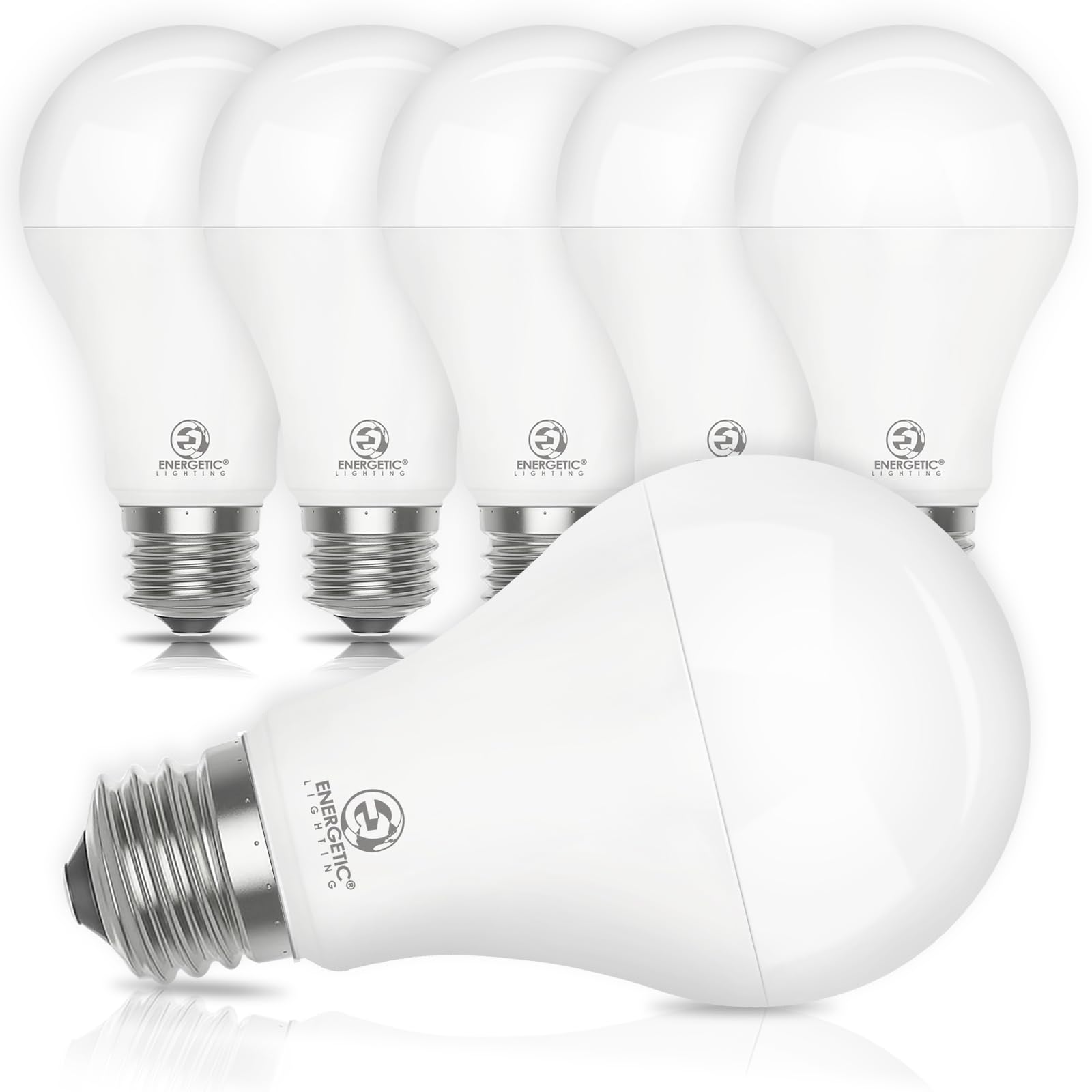 Energetic 6 Pack 150 Watt Light Bulb, 2600LM Super Bright, A21 LED