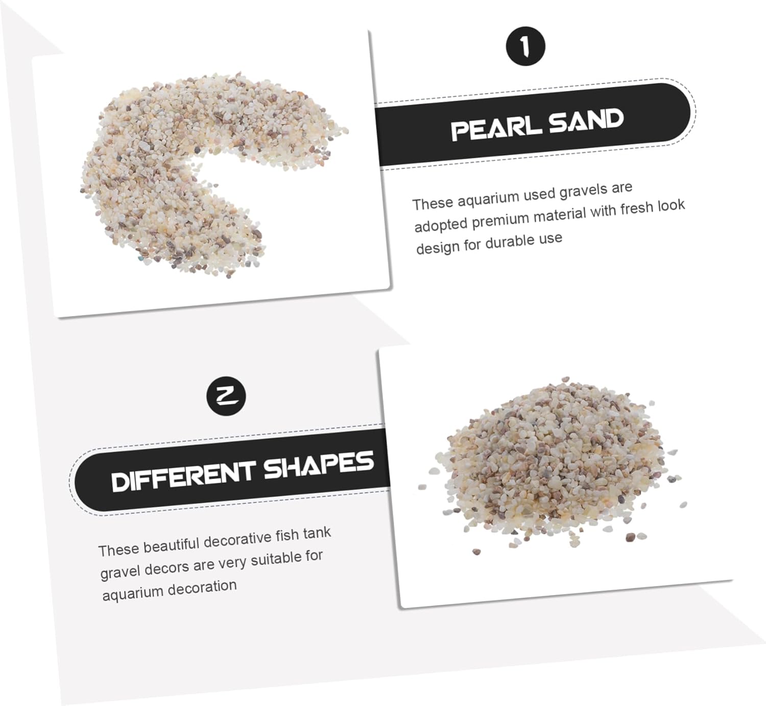 ABOOFAN 1set Crushed Gravel for Freshwater Aquarium Natural Polished Decorative Stones for Fish Tanks Turtle Tanks and Planted Aquariums to Maintain Substrate