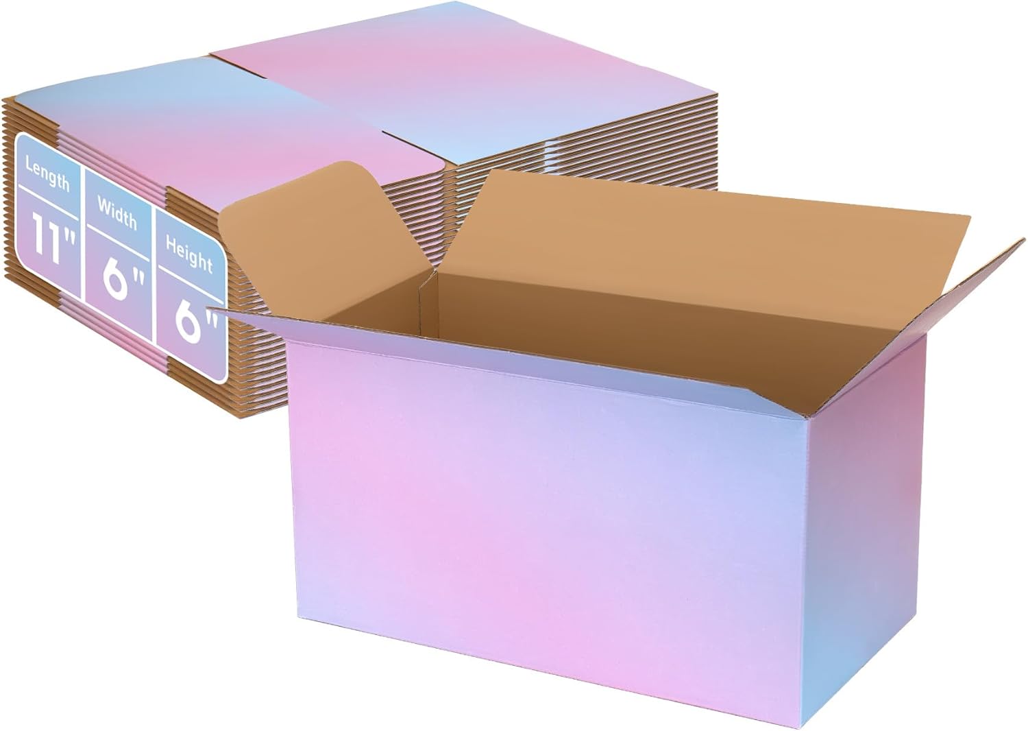 6x4x4 Small Shipping Boxes, 30 Pack Purple Cardboard Mailer Box, Gift Boxes for Packaging Small Business