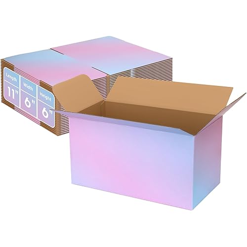 11x6x6 Medium Shipping Boxes, 30 Pack Purple Cardboard Mailer Box, Gift Boxes for Packaging Small Business