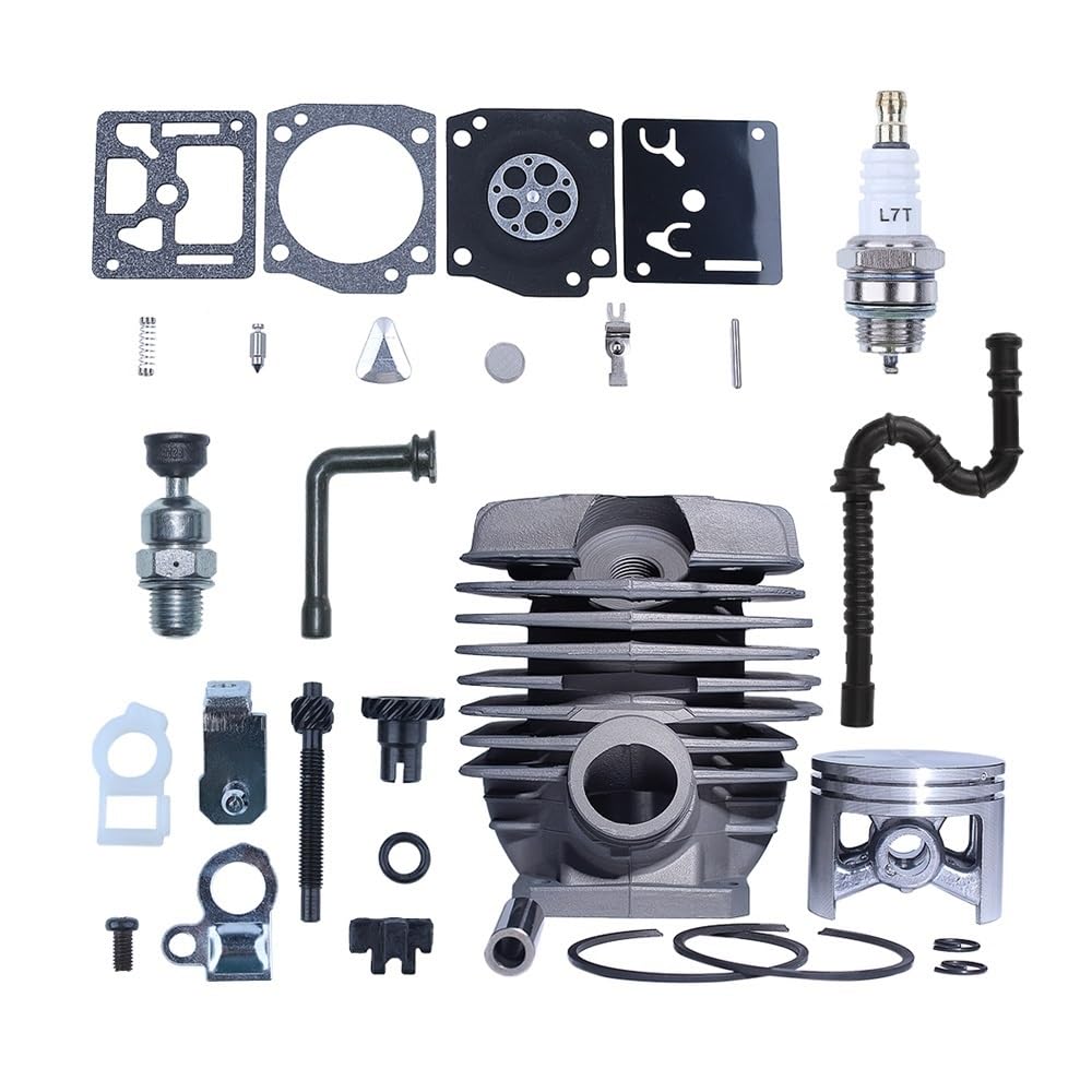 Kit de cilindro de 48 mm y filtro combustible para repuesto de motosierra MS340 y 034