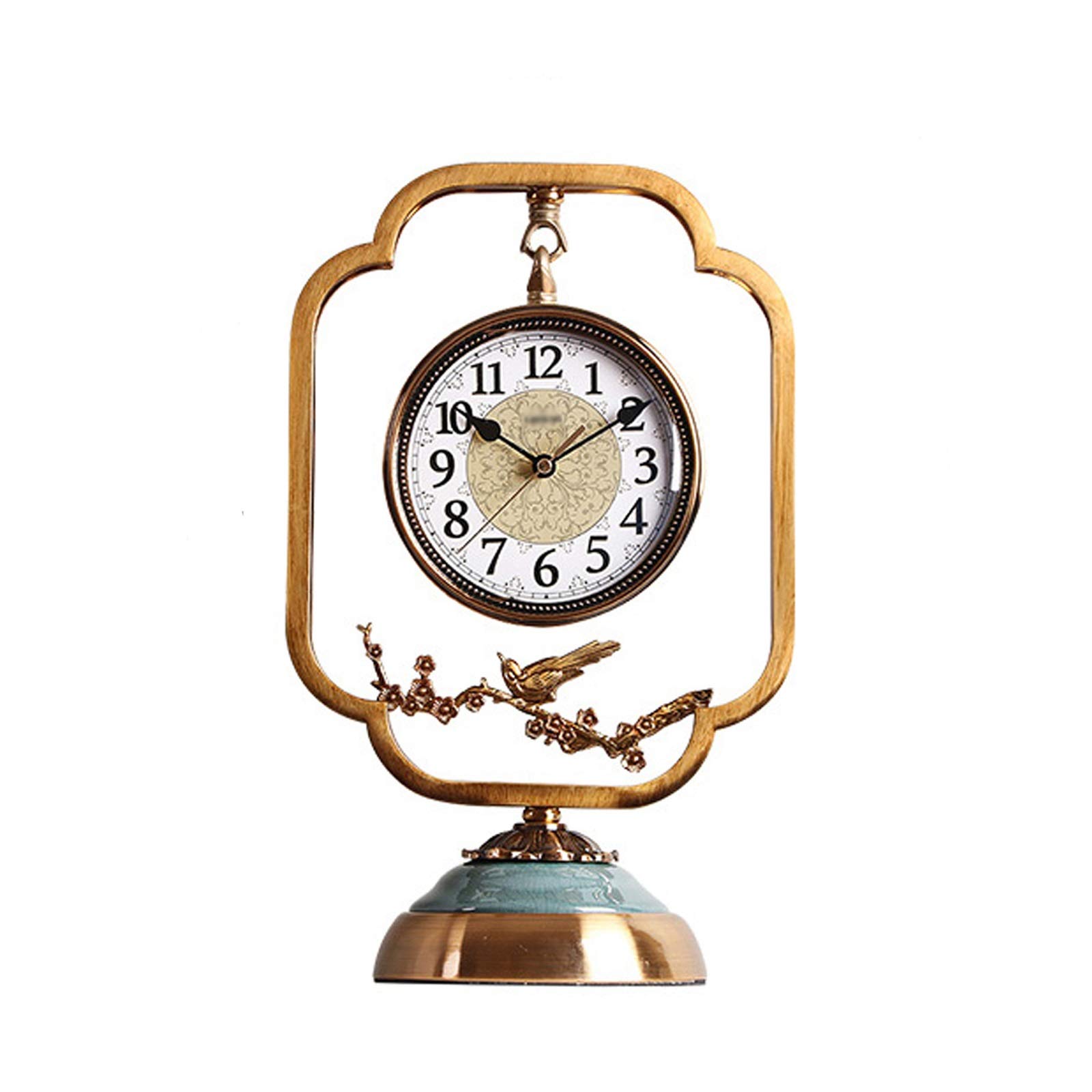 QINGGANG-0224 Mantel Clock Household Silent Desk Clock Pendulum Decorative Shelf For Bedroom Living Room Office