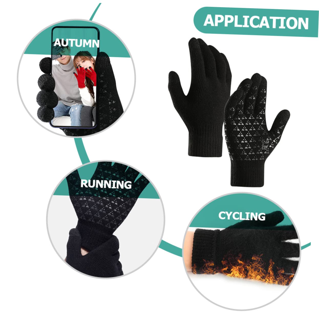 Healvian Invernali Touch Screen per Caldi e Riutilizzabili Impermeabili e Antiscivolo per Attività Unisex