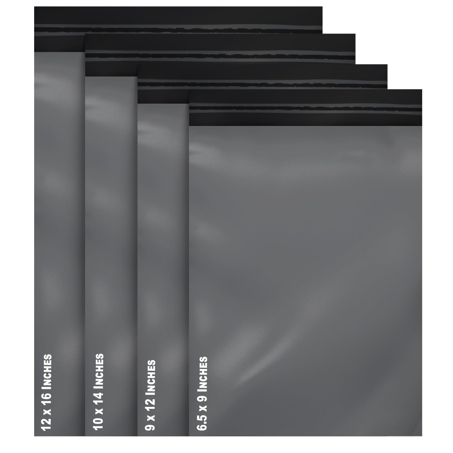 100 Mixed Grey Mailing Postage Shipping Parcels Tamper Proof, Water Proof Bags - 25 Bags from 4 Sizes