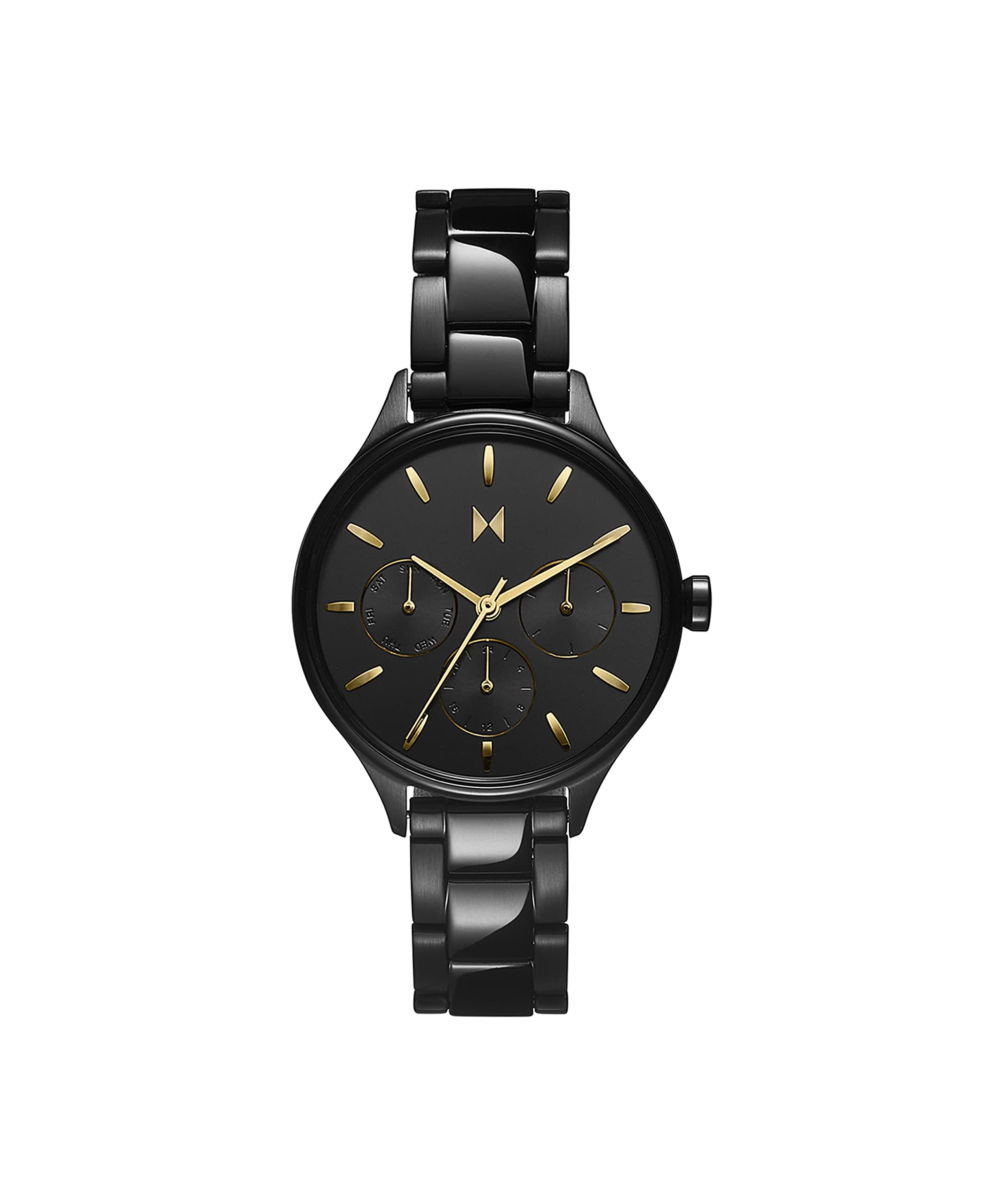 MVMT Reina Multi Eye Qtz Multifunction Black Round Dial Womens Watch|Ionic Plated Black Stainless Steel Material|Black Color Band - 28000238-D (B0B7MSFD1X) Amazon Price History, Amazon Price Tracker