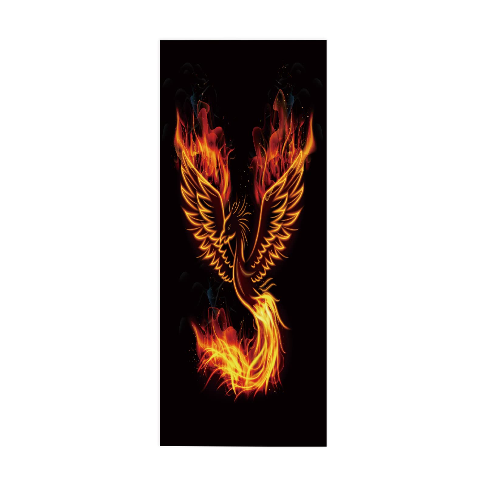 3D Door Stickers Moltres W85 x H205 cm Decor Mural Art Sticker Wallpaper Wall Removable Self Adhesive Window Decal for Home Office
