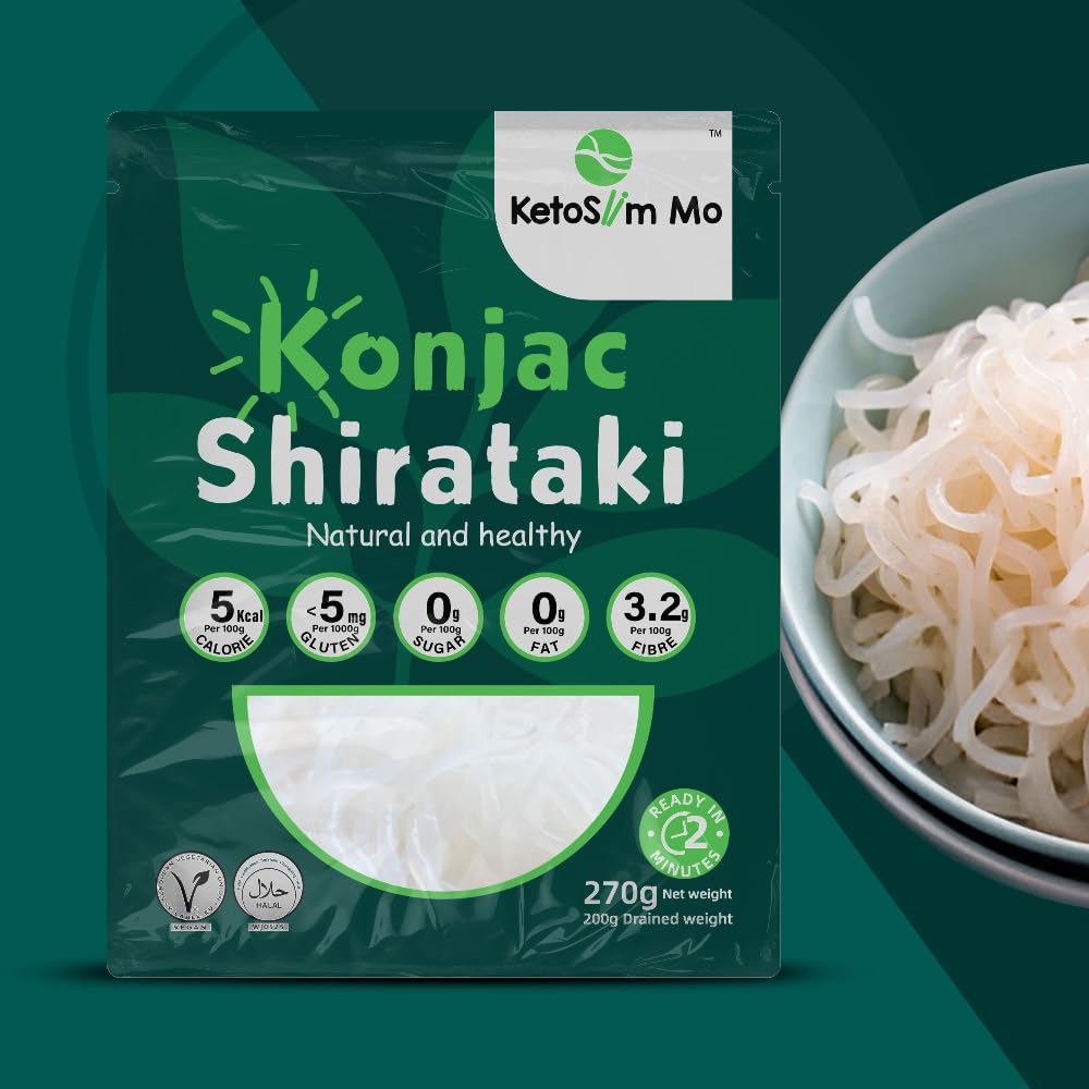 Shinsakura KetoSlim Mo Shirataki Konjac Noodles 270 g | Low Calorie | Zero Sugar | Keto Friendly | Good Source of Fibre | Fat Free 3