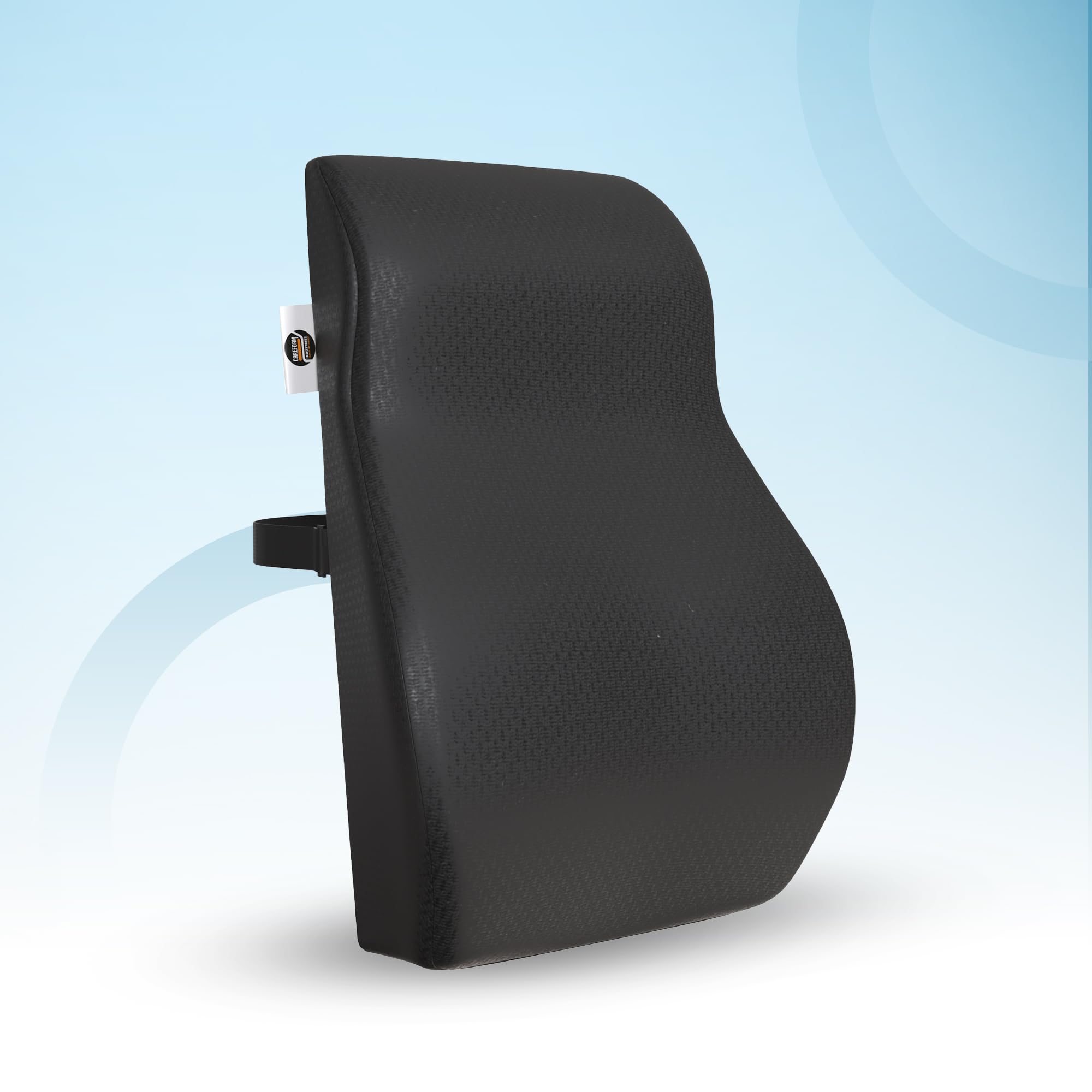 Back Support for Office Chair, Memory Foam Back Rest for Office Chair, Chair Back Support for Back Pain Relief, for Office/Home Chair & Car Seat, Removable Cover | Mesh Black, Large