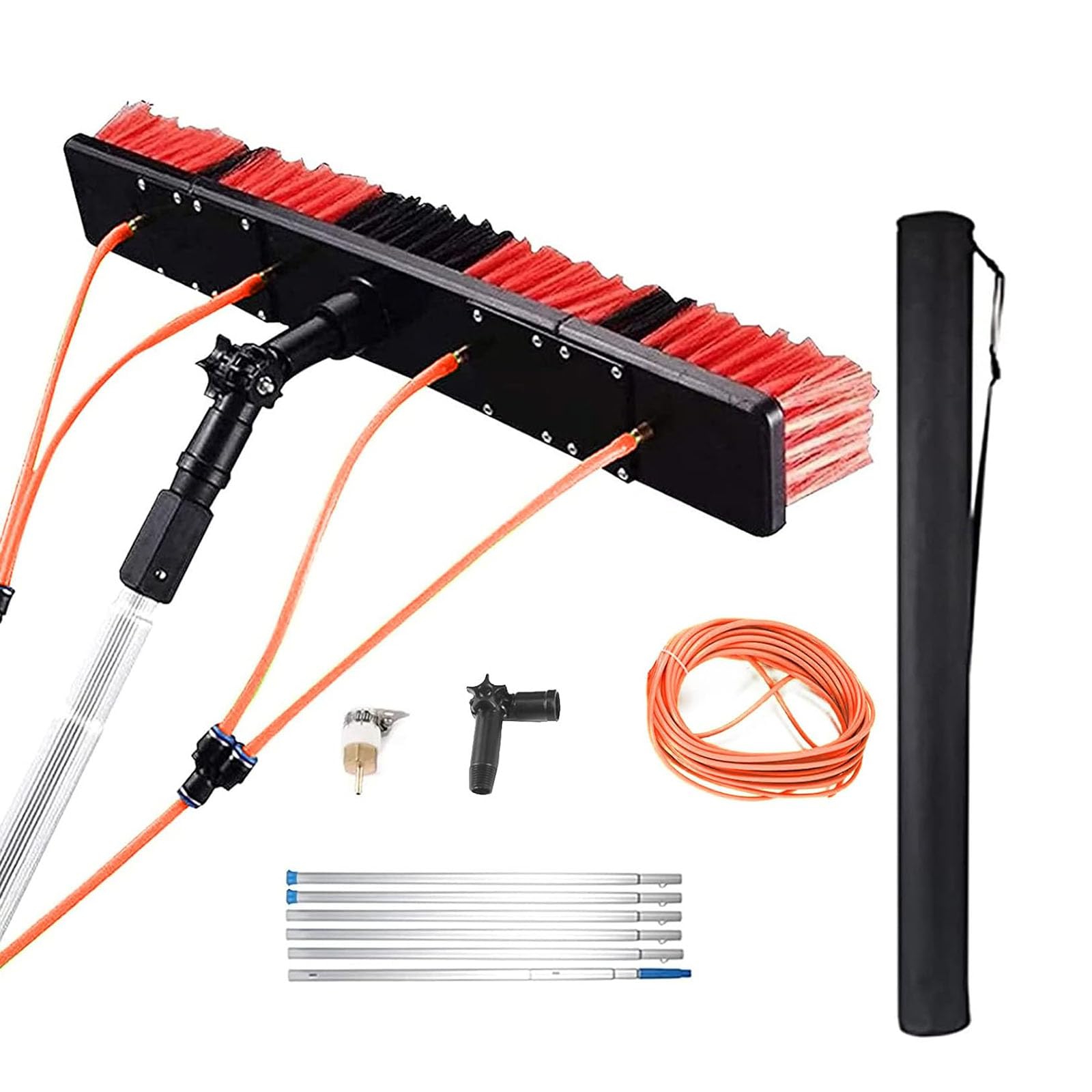 Kit nettoyage vitres télescopique contre la saleté des panneaux