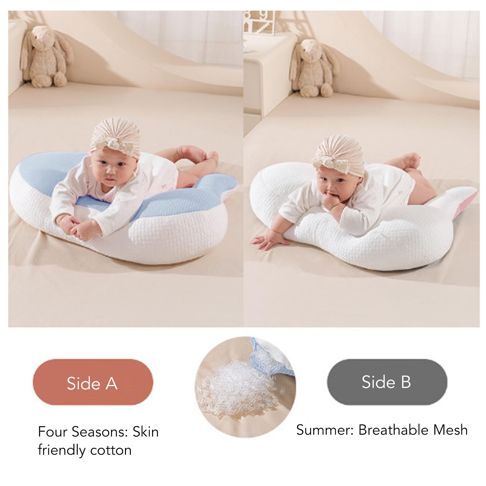 Almohada Antireflujo Bebe Suave,Múltiples Transpirable Almohada De