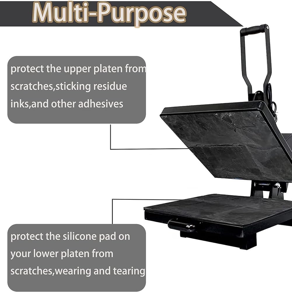 2 PCS Cubierta de Envoltura de Placa de Prensa de, Protector Resistente Al para Proteger la MáQuina de Prensado de por SublimacióN A Negro