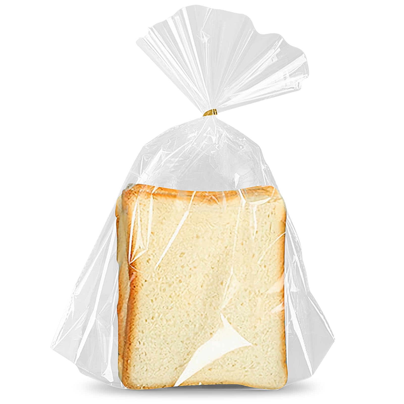 Bread Bags for Homemade Bread,10x13 Inch Loaf Packing Bags with Ties,100 Pcs Plastic Bread Bags for Sourdough Bread,Fit for Home Bakers and Bakery Owner