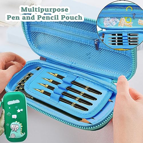 Image of FunBlast Dinosaur Pencil Case, Multipurpose Zipper Pouch for Boys and Girls, Kids School Supplies