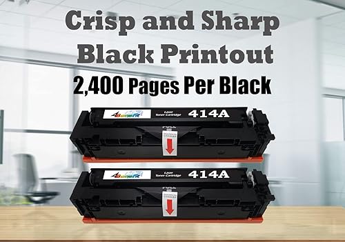 Miniatura 3 de Dell Juego de 2 cartuchos de tóner 4Benefit compatibles con 414A W2020A, solo repuesto para impresora láser Laser-Jet Color MFP M479fdw M479fdn