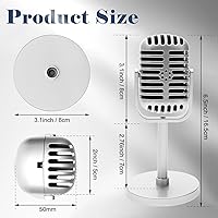 Vista 3 de Windspeed 2 Pack Retro Microphone Props Model, 6.7x3.1in Antique Microphone Prop with Stand Fake Micro Phone Decoration for Music Theam Party