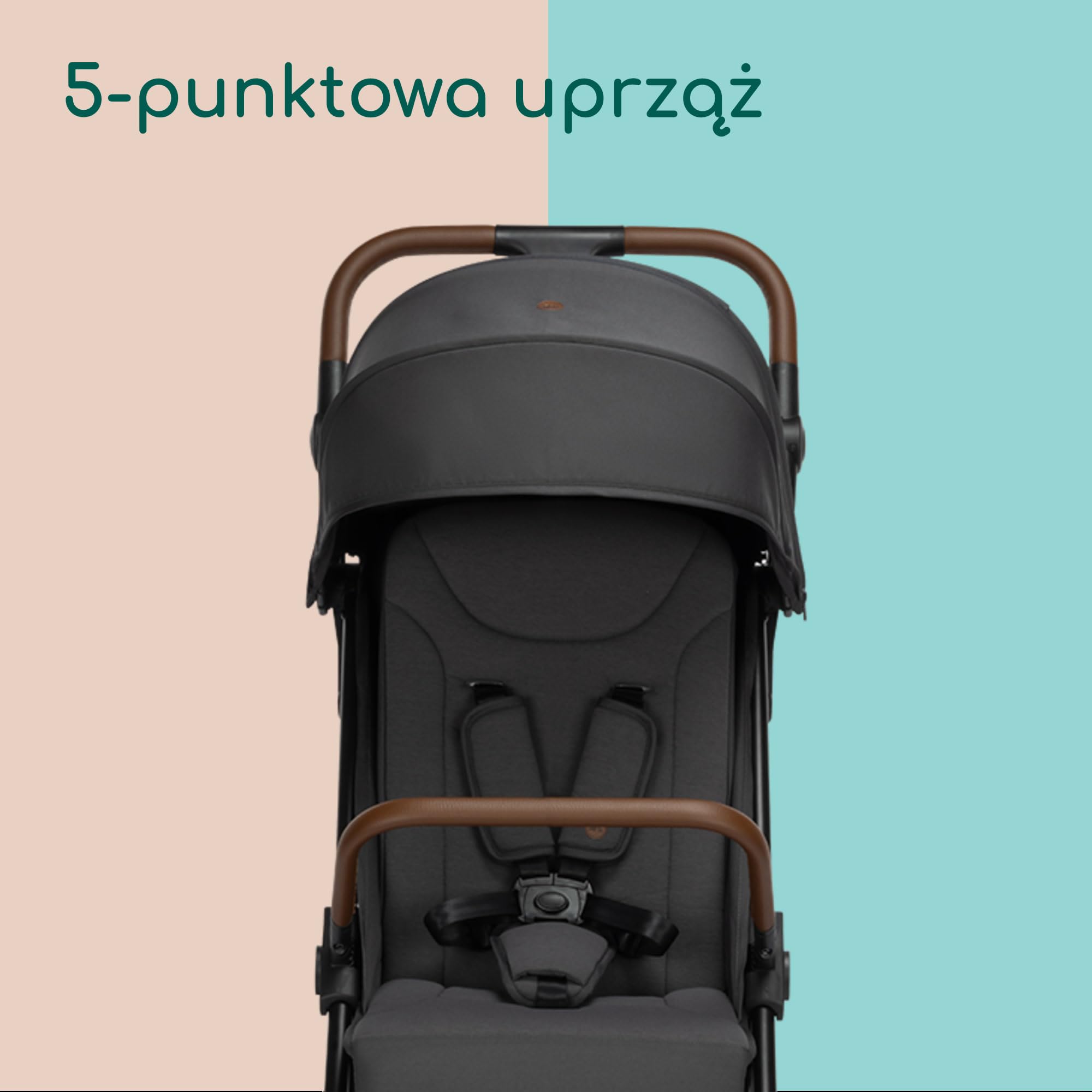 Bebeconfort Indra, Wózek Spacerowy, 0-4 lat (22 kg), Automatyczny Składany Wózek, Zawieszenie, Odchylany na Płasko, Osłona Przeciwdeszczowa, Kompatybilny z Fotelikiem Samochodowym, Mineral Graphite
