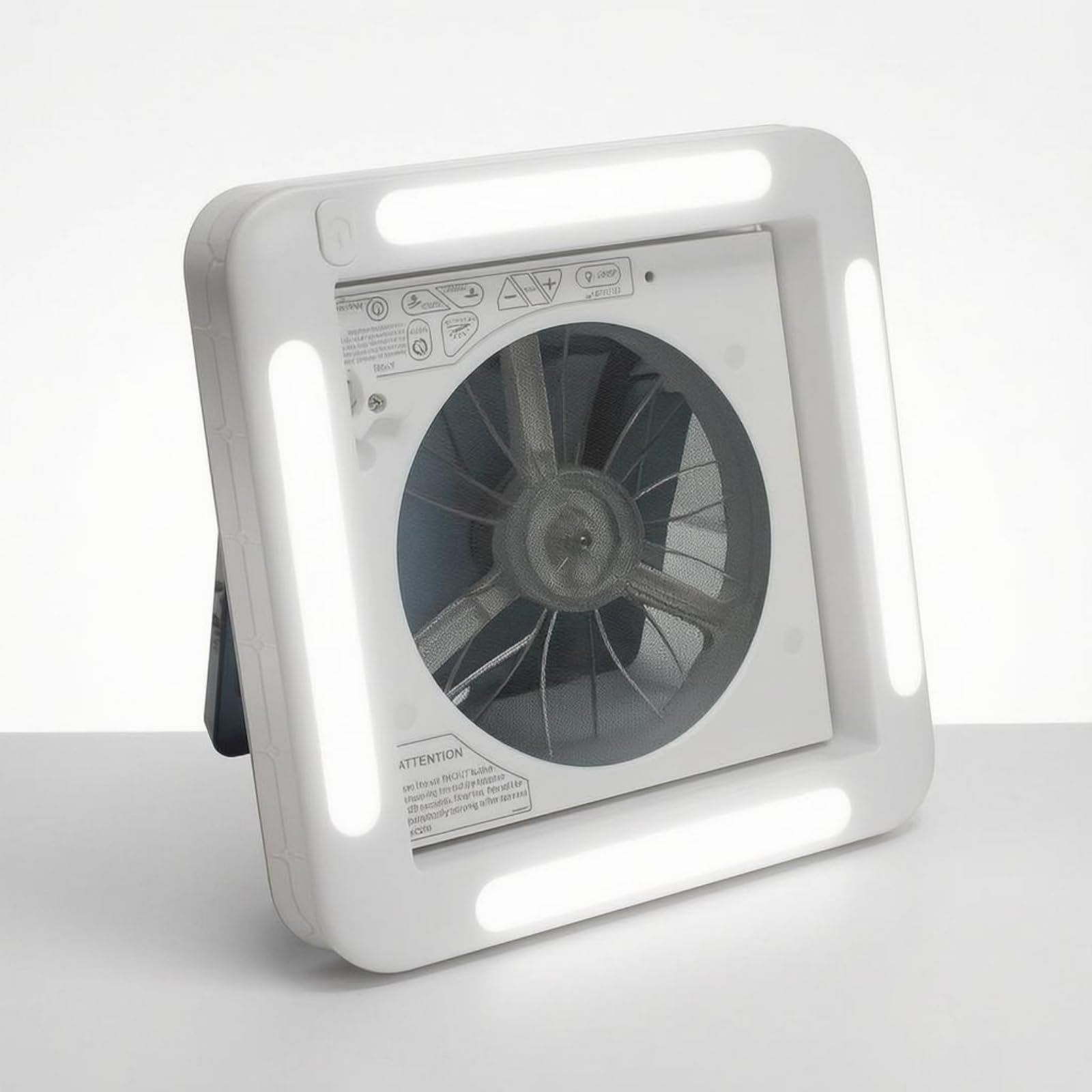 Dispositivo de Ventilación Ventilador de Techo para Claraboya Extractor con Luz Montaje en Techo Estructura Rejilla Adecuado para Interiores en Carretera