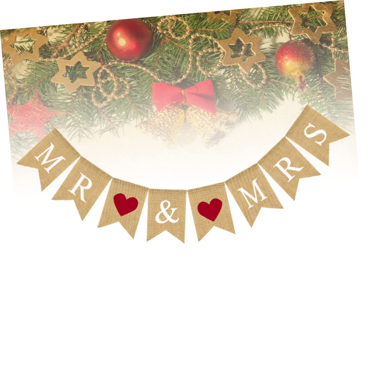 Abaodam 3 Stücke Hochzeit Party Requisiten Schwalbenschwanz Banner Sackleinen Und Liebe Herz Design Für Hochzeit Veranstaltungen