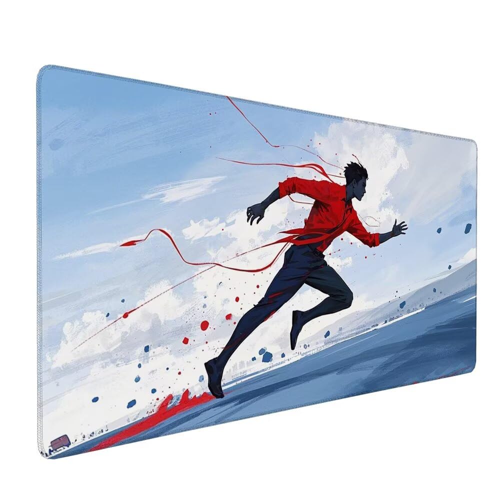 Giappone Tappetino Mouse XXL 1000x500x3mm, Gaming Tappetino Mouse Atleta Mousepad con Base in Impermeabile Gomma Antiscivolo per Tastiera, PC, Computer Ufficio Idea Regalo per Festa del Papà X-884