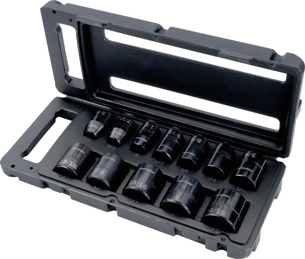 CRAFTSMAN Impact Socket Set, SAE, 1/2