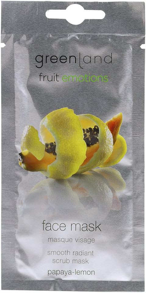 Greenland Fruit Emotions Papaya & Lemon Refreshening and Smoothing Scrub Face Masks Pack of 1x 120 ml