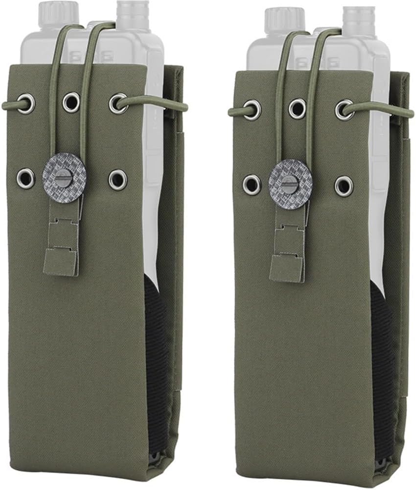 2PCS - F Model Tactical Holder Molle Radio Pouch, Universal Radio Bag, Adjustable Walkie Talkies Storage, Outdoor Sports Duty Belt Pack