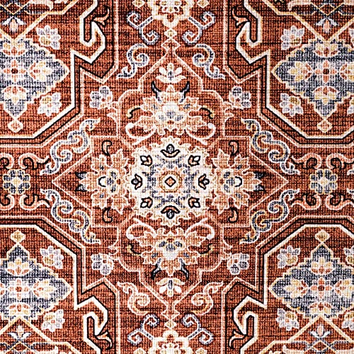 Decomall Baola Runner Rug, Traditional Long Carpet For Hallway Kitchen Walkway Entryway, Rust 2'6''X9' #TOP2