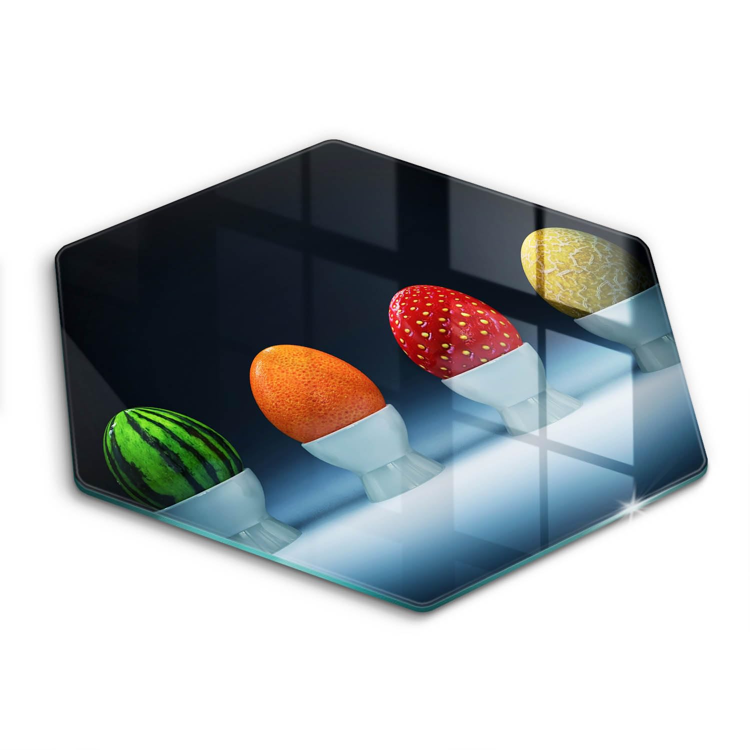 Protection plaque induction design Wallfluent 40cm hectagonale abstraction haut de gamme