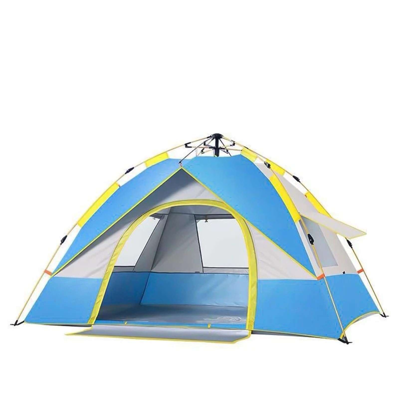 Tente de Plage Auvent Pare-Soleil de Camping for 1 à 4 Personnes, imperméable, Coupe-Vent, entièrement Automatique, for Voyage en Famille(Blue 3-4 Person)